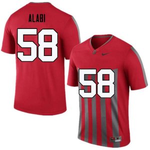 Men's Ohio State Buckeyes #58 Joshua Alabi Throwback Nike NCAA College Football Jersey May NKQ2744IH